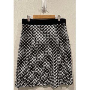 LE LIS Black and White Midi Skirt